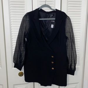 Black Romper with gold buttons